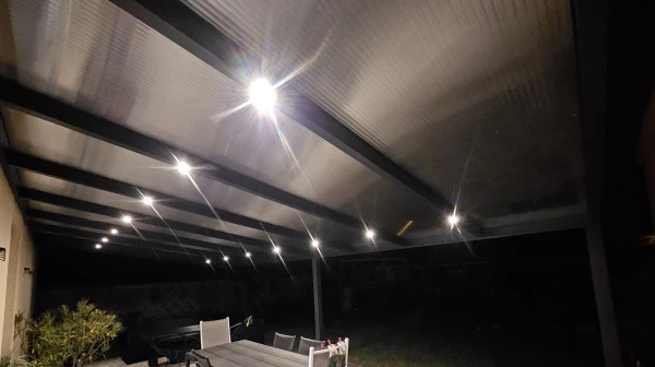 pergolas aluminium avec spots